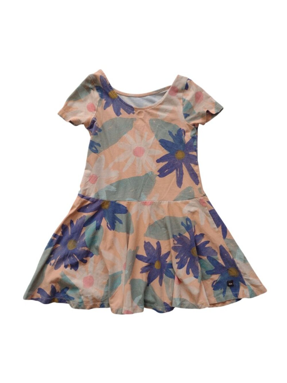 Tea Collection Girls Summer Cotton Dress Lot Sz 7 Floral Knit Easy Wear Dresses - Picture 8 of 9